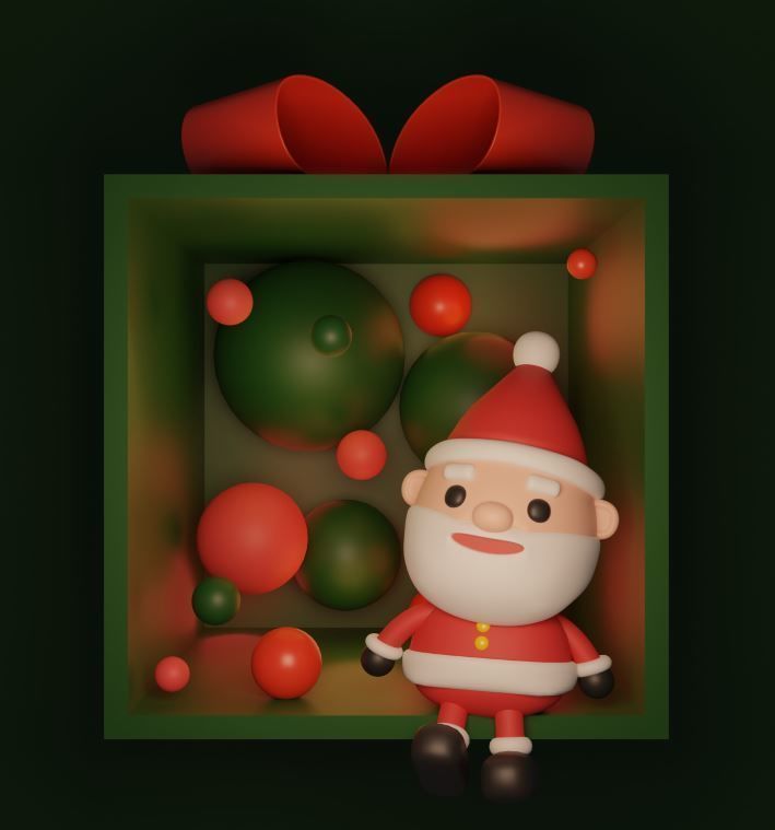 Santa claus wearing red suite character for Christmas 3D model_2