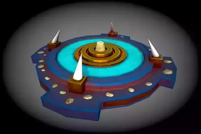 Portal gold circular object