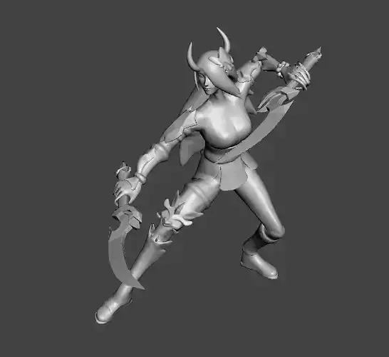 Blood Moon Katarina 3D Model 3D print model