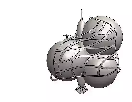 Steampunk rocket with balls