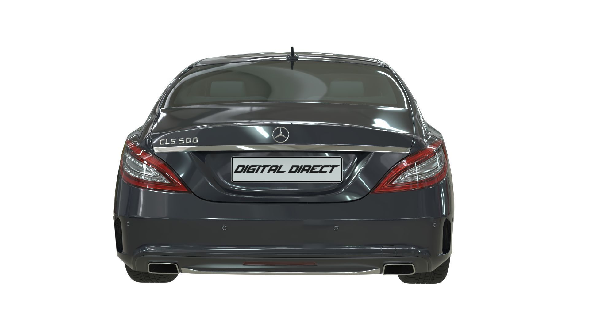 Realistic Car Mercedes CLS500 with Interior Rigged PBR Vehicle Low-poly 3D model_3