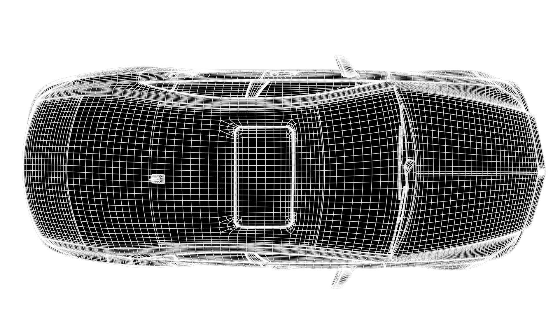 Realistic Car Mercedes CLS500 with Interior Rigged PBR Vehicle Low-poly 3D model_20