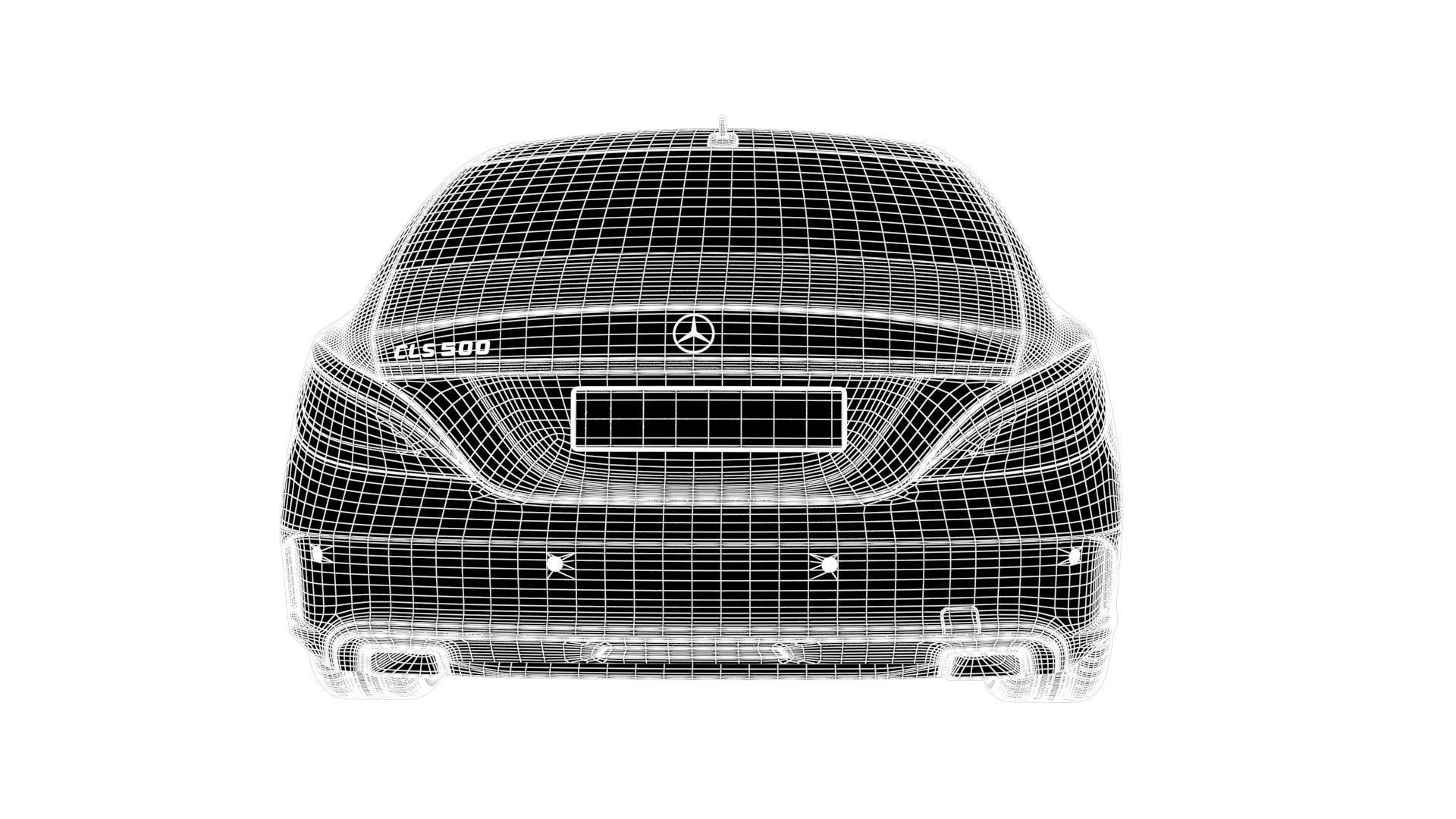 Realistic Car Mercedes CLS500 with Interior Rigged PBR Vehicle Low-poly 3D model_18