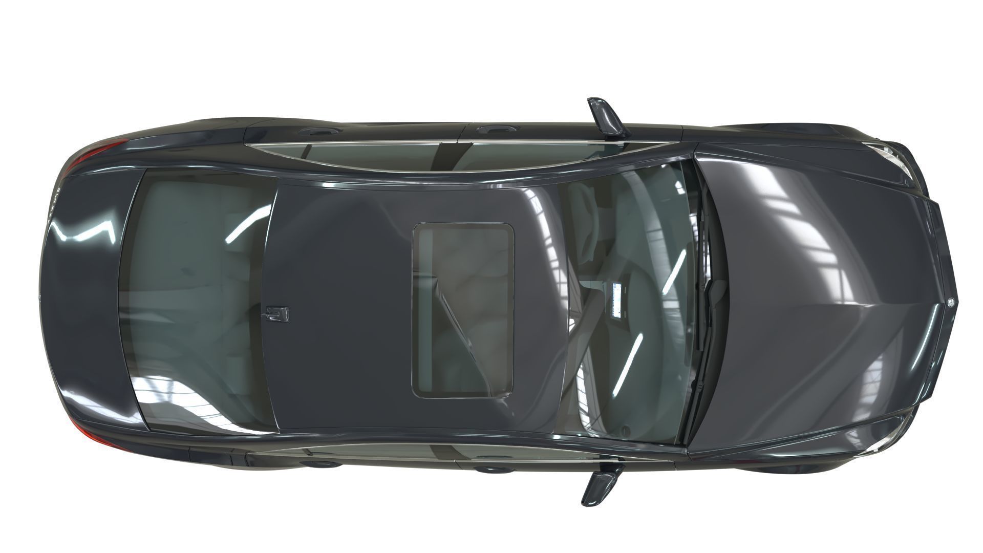 Realistic Car Mercedes CLS500 with Interior Rigged PBR Vehicle Low-poly 3D model_9