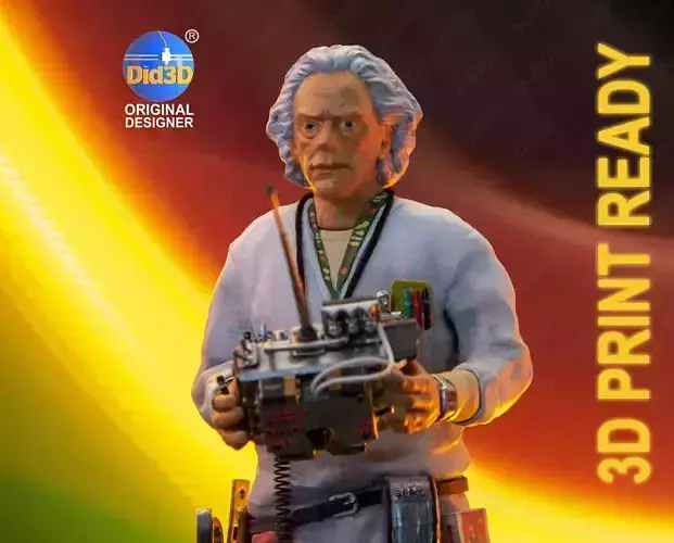 Doc Brown BTTF 1-8Scale 23cm Ready to Print 3D print model