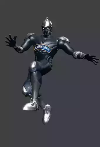 Robot rigget men low-poly 3D model