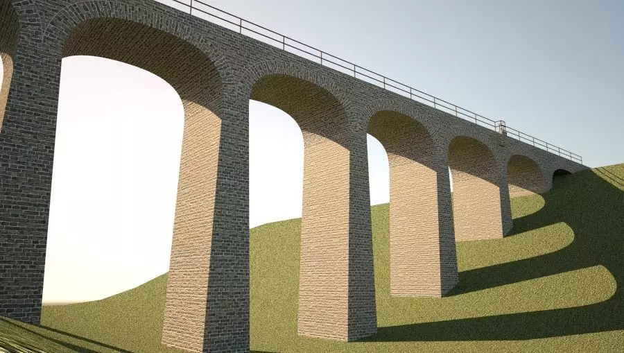 Railway bridge 3D model