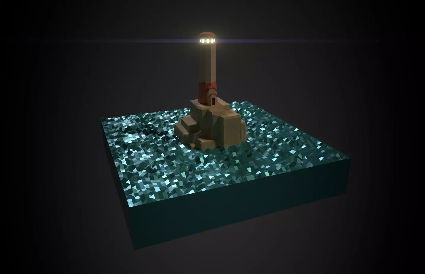 Simple low-poly Lighthouse Low-poly 3D model
