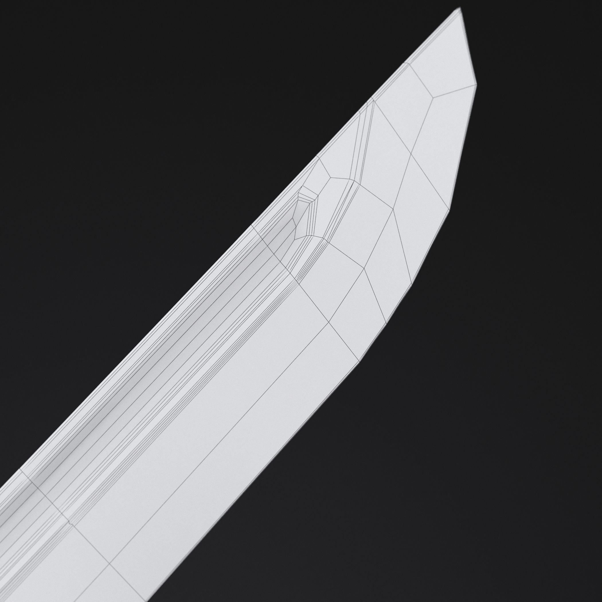 Katana japanese sword 3D model_8