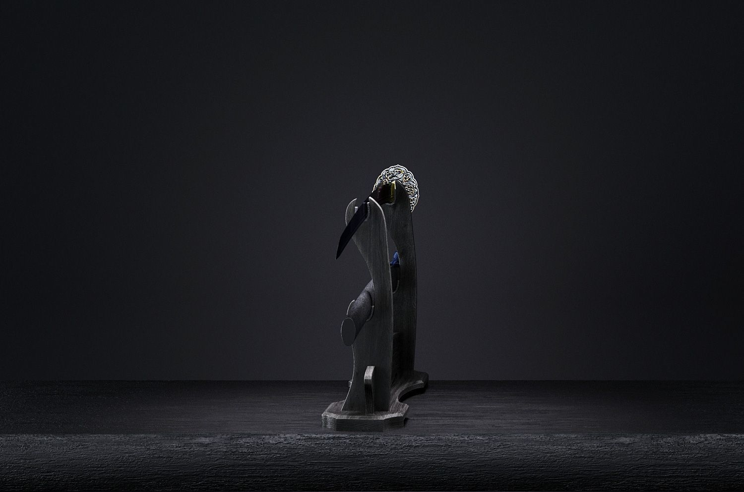 Katana japanese sword 3D model_35