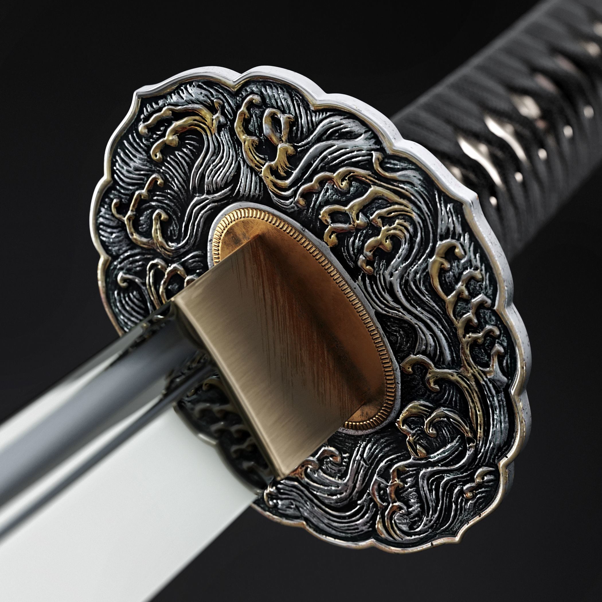 Katana japanese sword 3D model_1