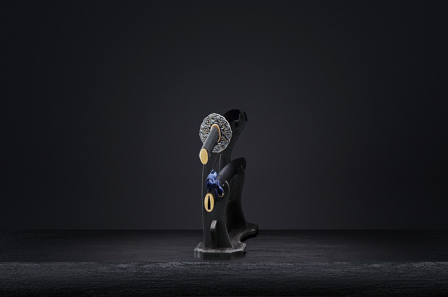 Katana japanese sword 3D model_20