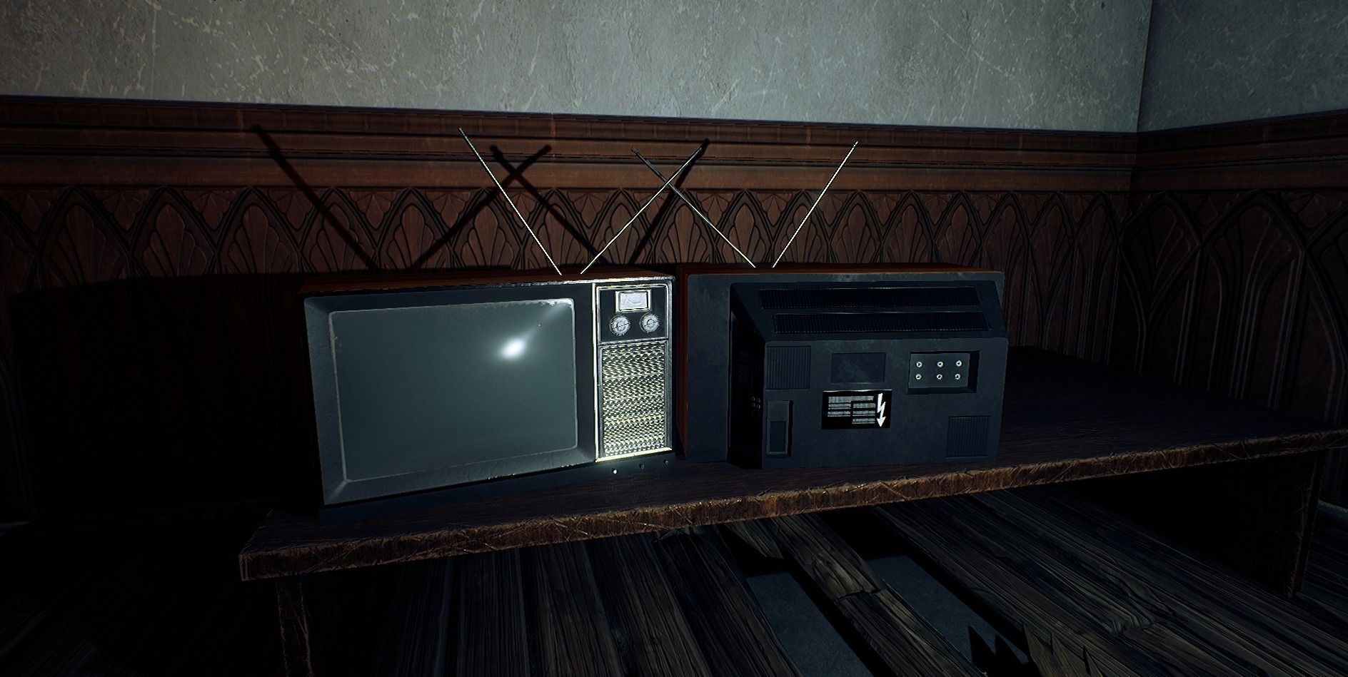 PBR Game Ready Retro Television set  Low-poly 3D model_17