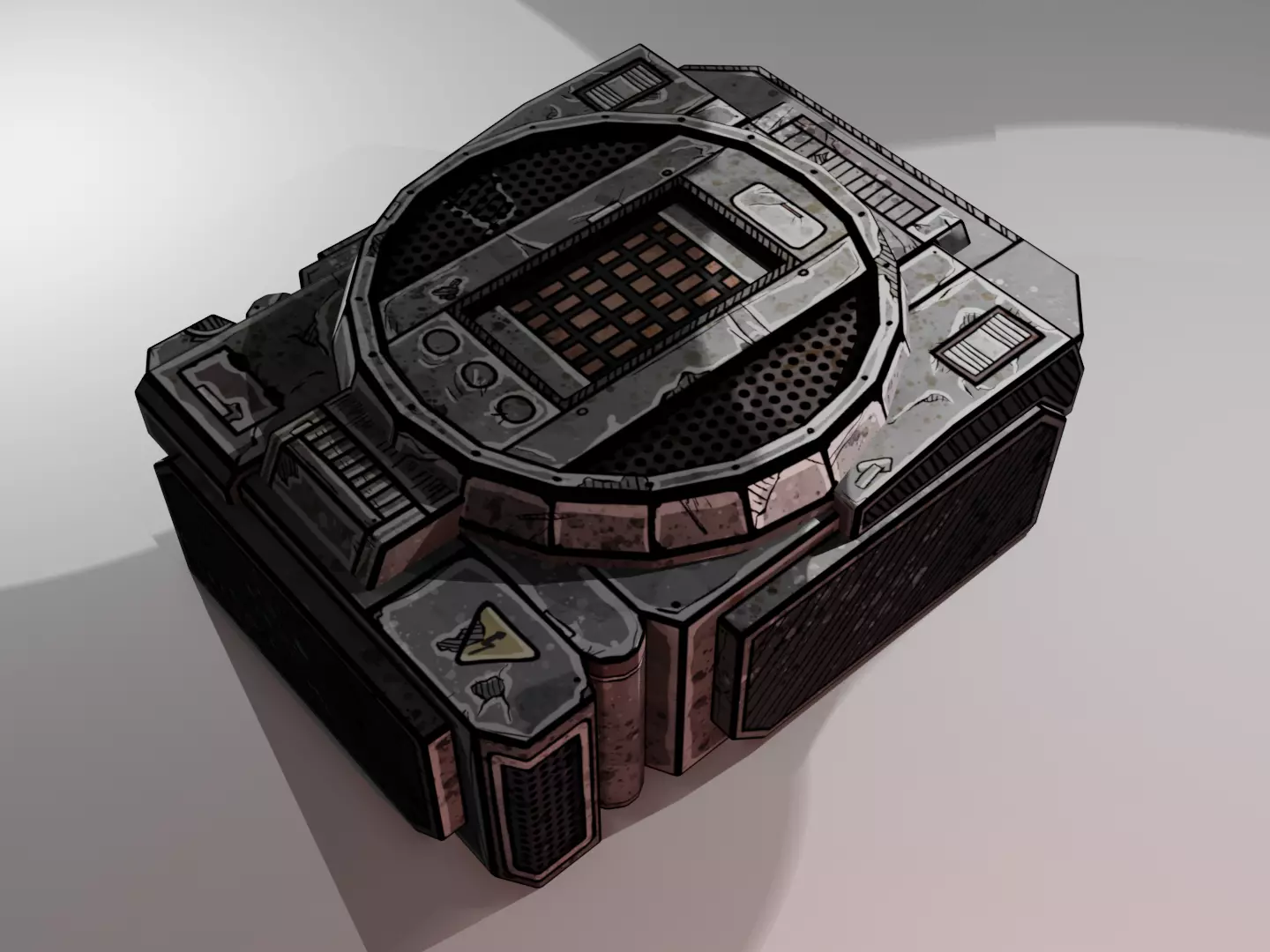 Borderlands Style Steam Compressor 02 Low-poly 3D model_0