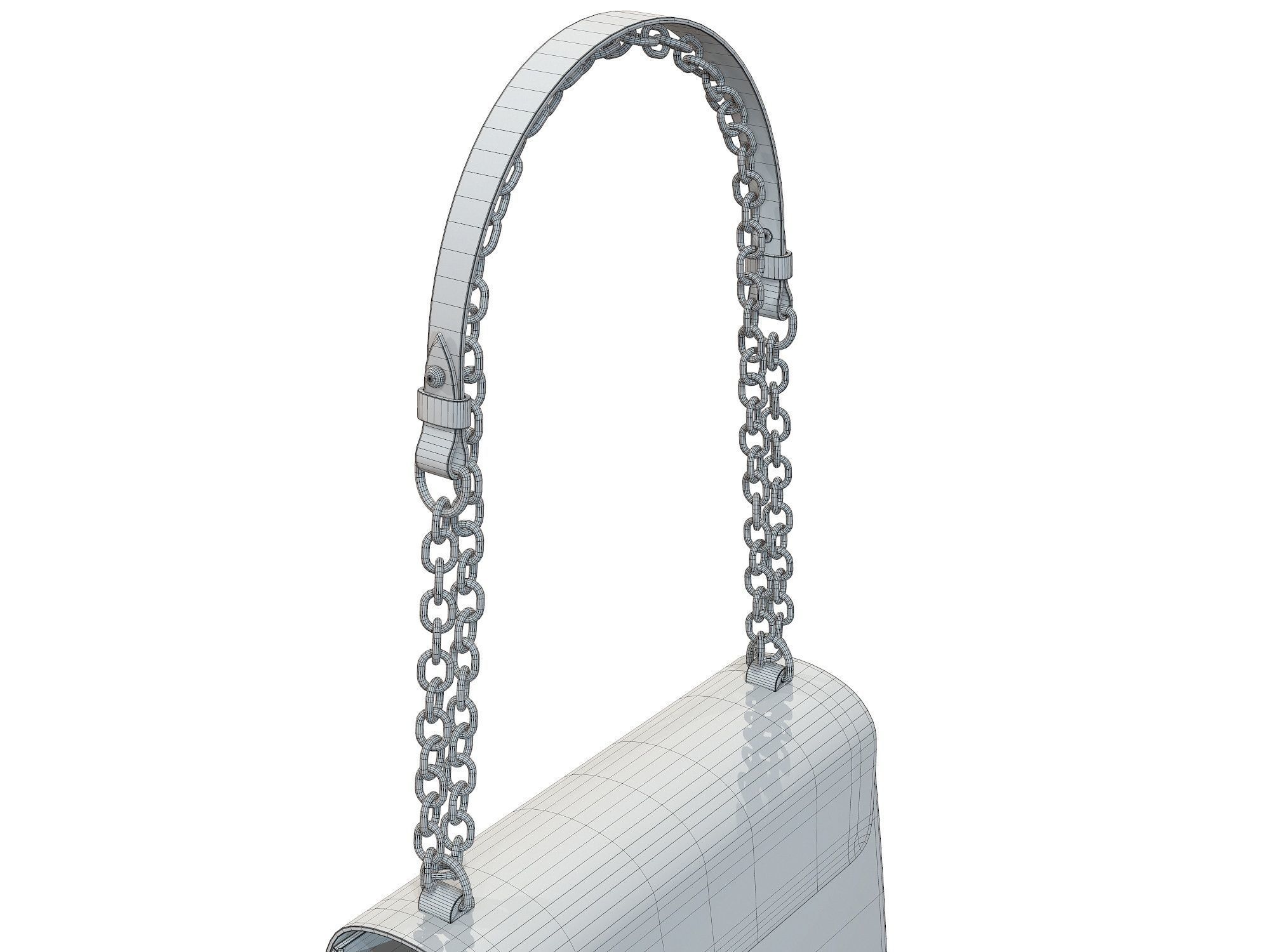 Louis Vuitton Bag Twist Epi Red with studs 3D model_13