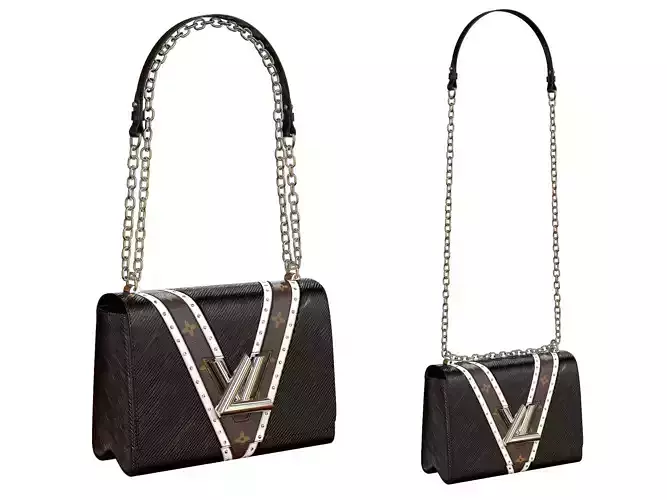 Louis Vuitton Bag Twist Epi Black with studs