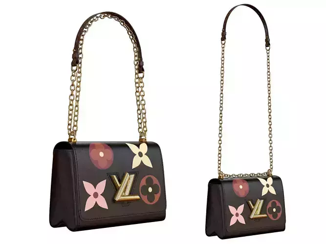 Louis Vuitton Bag Twist Black Leather