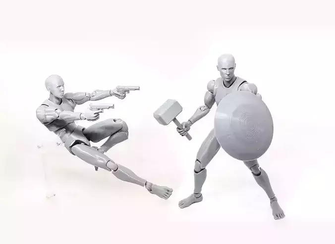Mr figure V02 the 3D printed action figure 3D print model