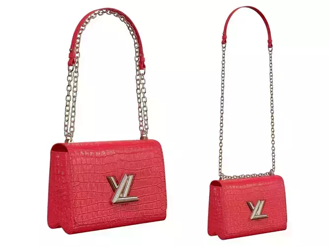 Louis Vuitton Bag Twist Crocodile Coral Pink
