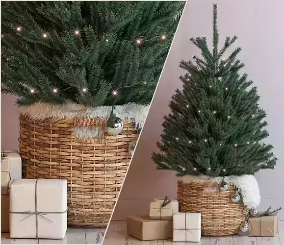 Christmas tree decorative set 3D model