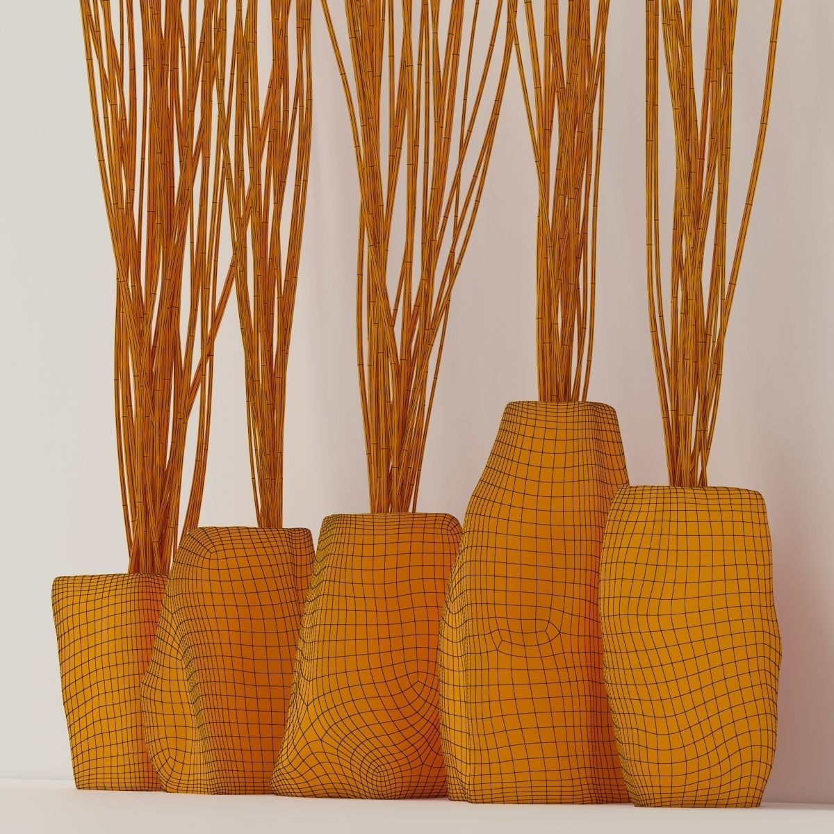 Branch stone rock vase decor n3 3D model_15