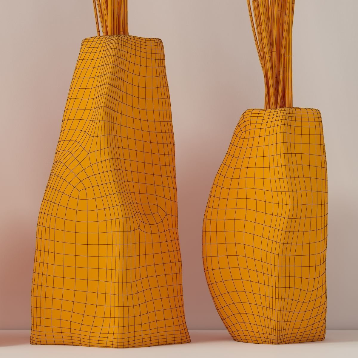 Branch stone rock vase decor n3 3D model_24