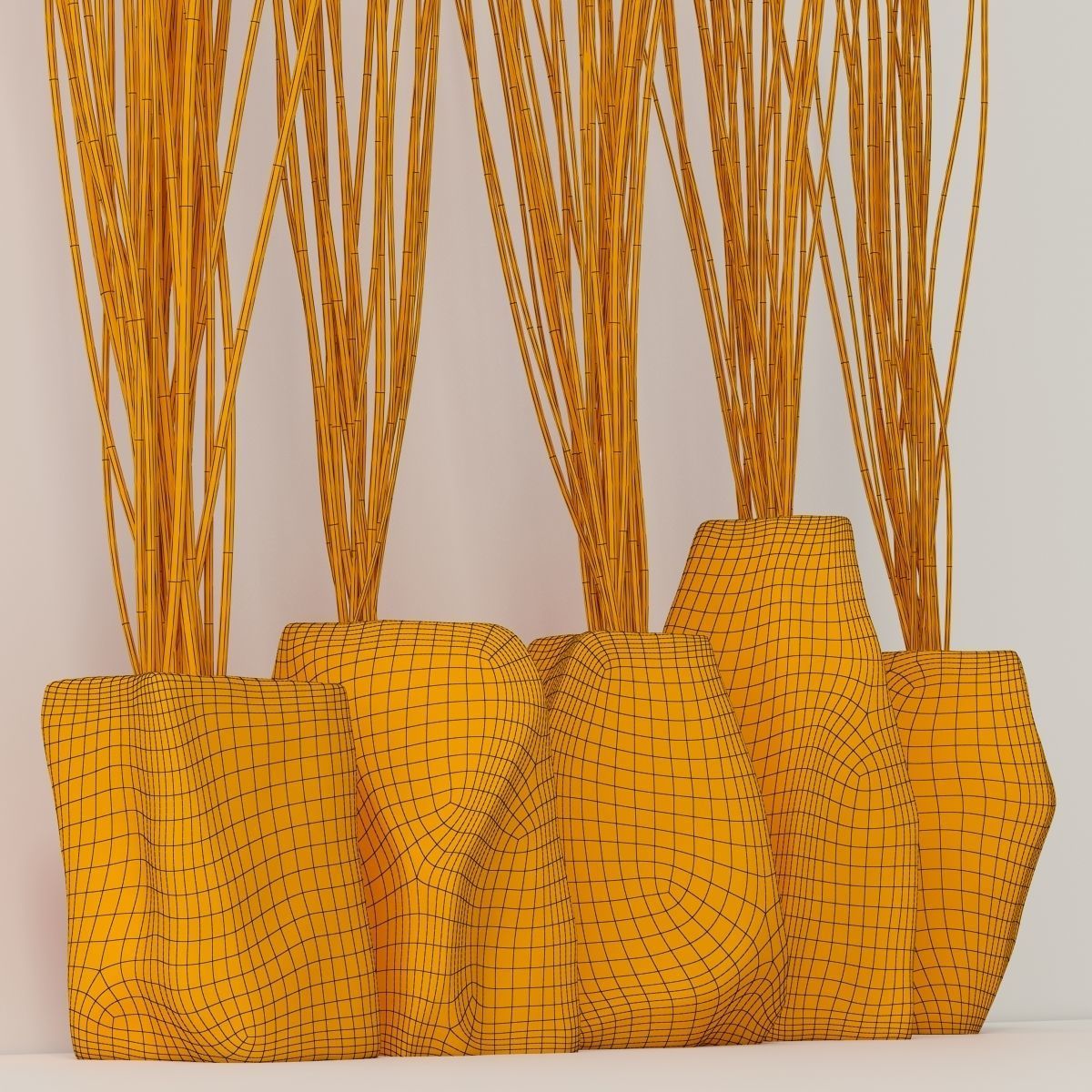 Branch stone rock vase decor n3 3D model_16