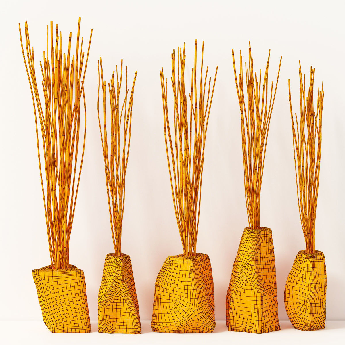 Branch stone rock vase decor n3 3D model_14