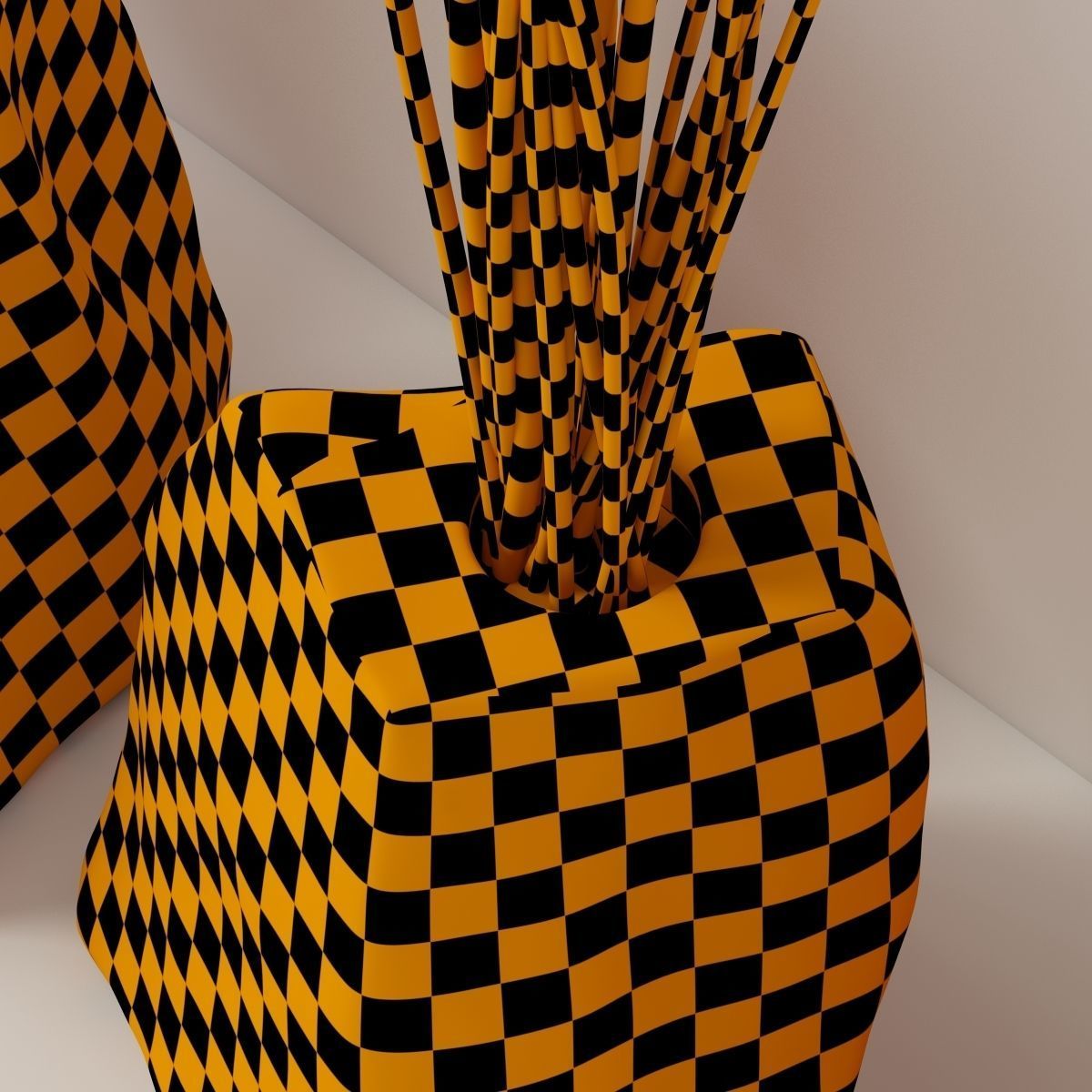 Branch stone rock vase decor n3 3D model_32