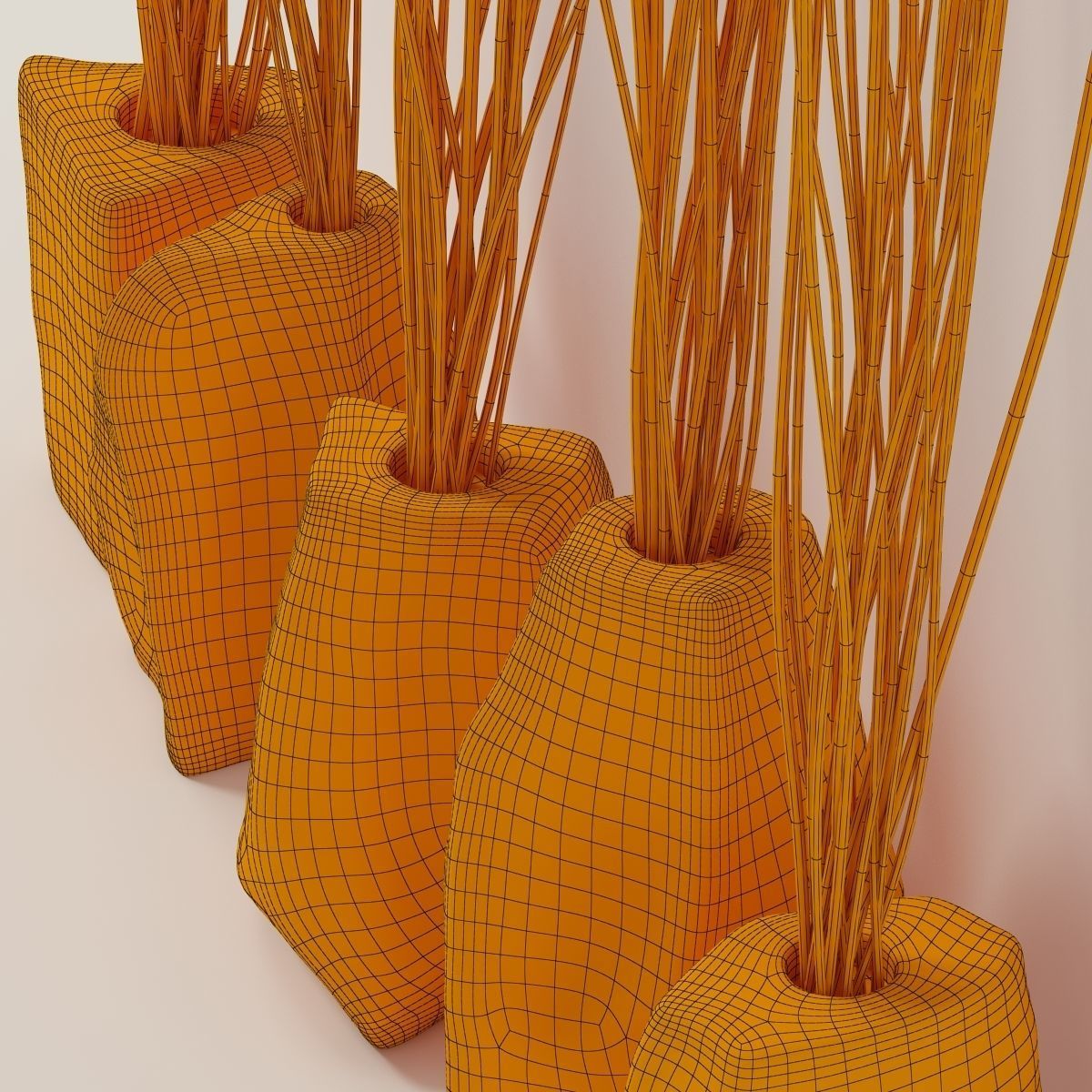 Branch stone rock vase decor n3 3D model_26