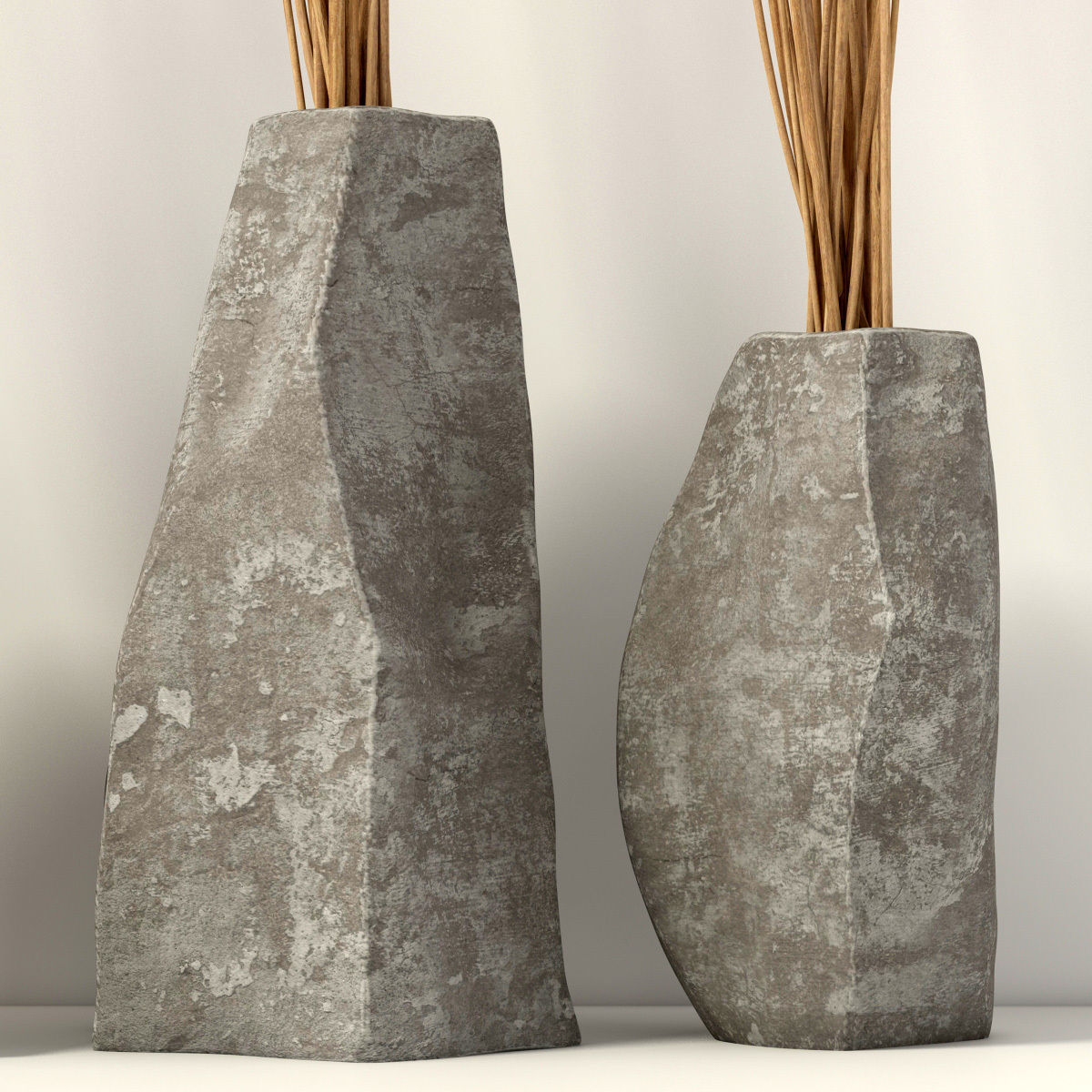 Branch stone rock vase decor n3 3D model_10