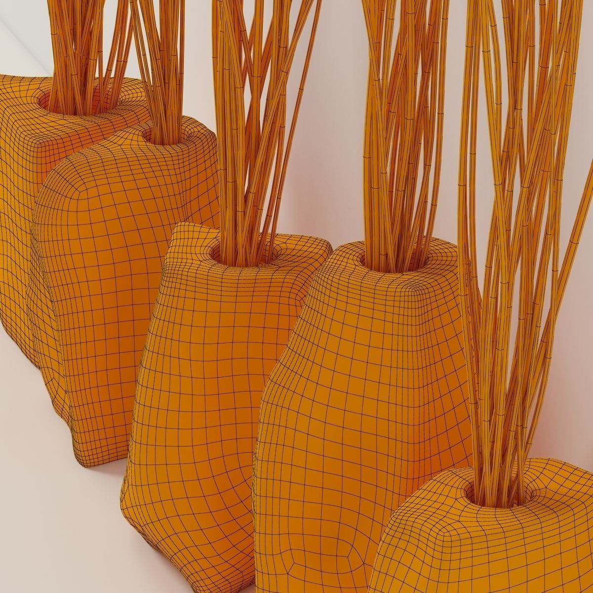 Branch stone rock vase decor n3 3D model_17