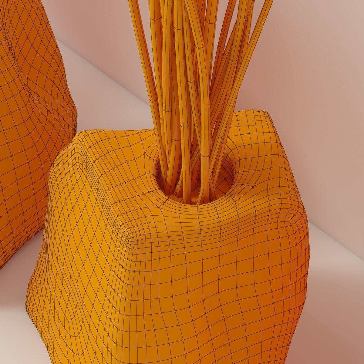 Branch stone rock vase decor n3 3D model_19