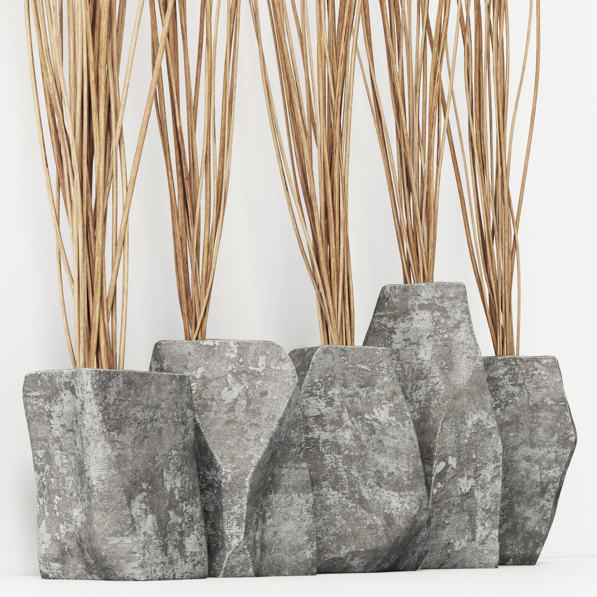 Branch stone rock vase decor n3 3D model_11