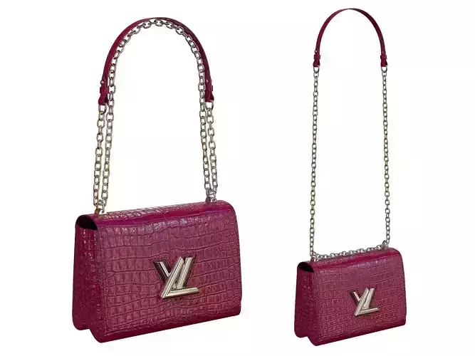 Louis Vuitton Bag Twist Crocodile Purple