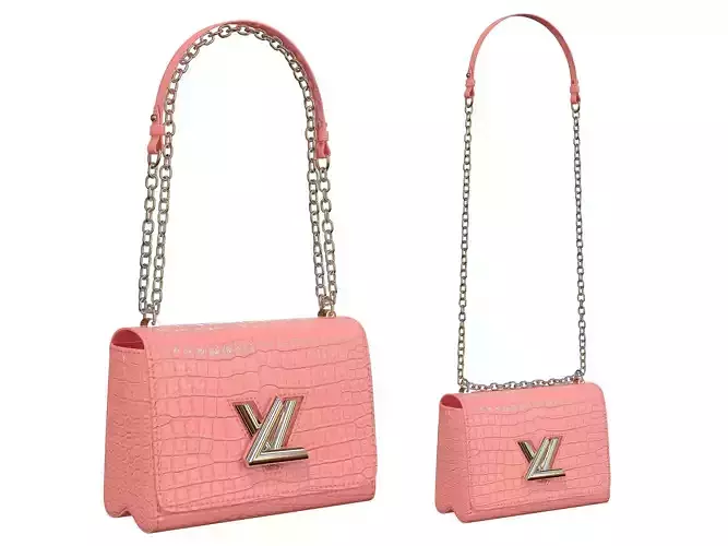 Louis Vuitton Bag Twist Crocodile Rose