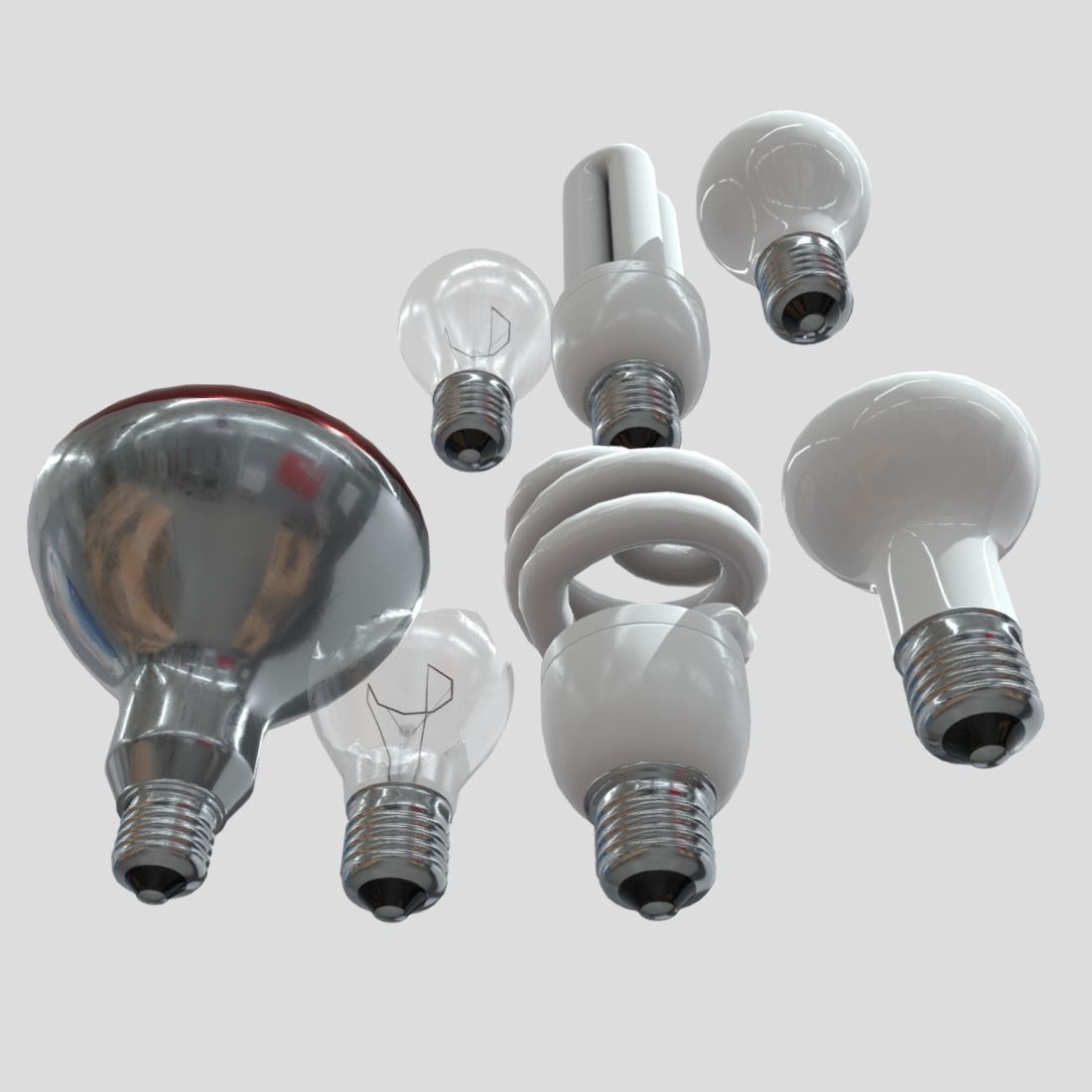Light Bulb Pack Low-poly 3D model_9