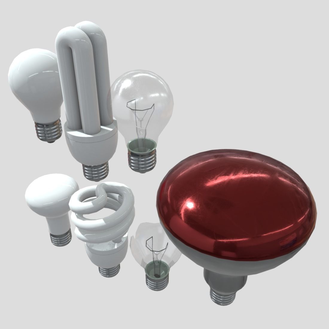 Light Bulb Pack Low-poly 3D model_5