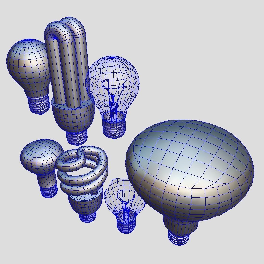 Light Bulb Pack Low-poly 3D model_6