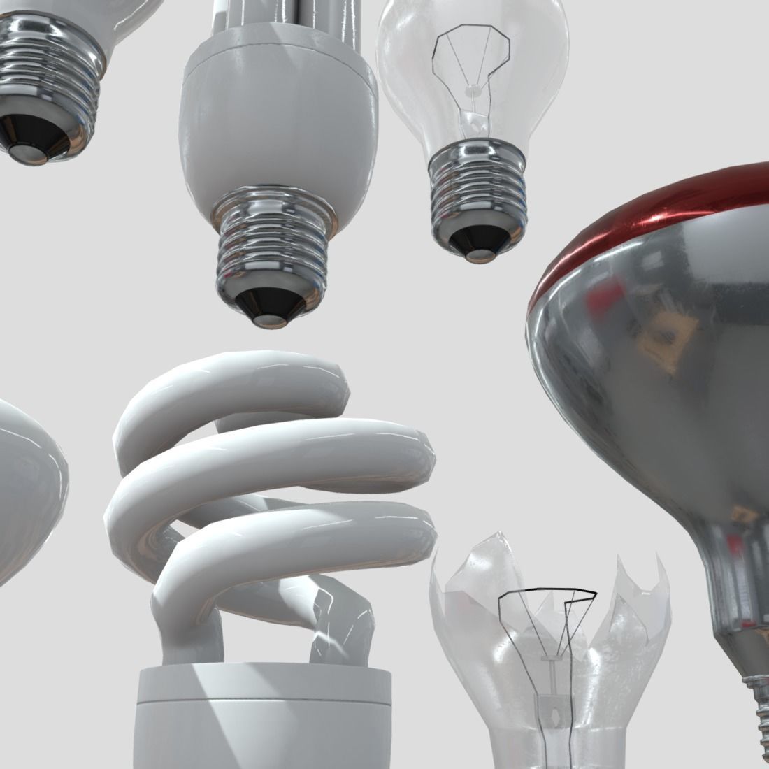 Light Bulb Pack Low-poly 3D model_13
