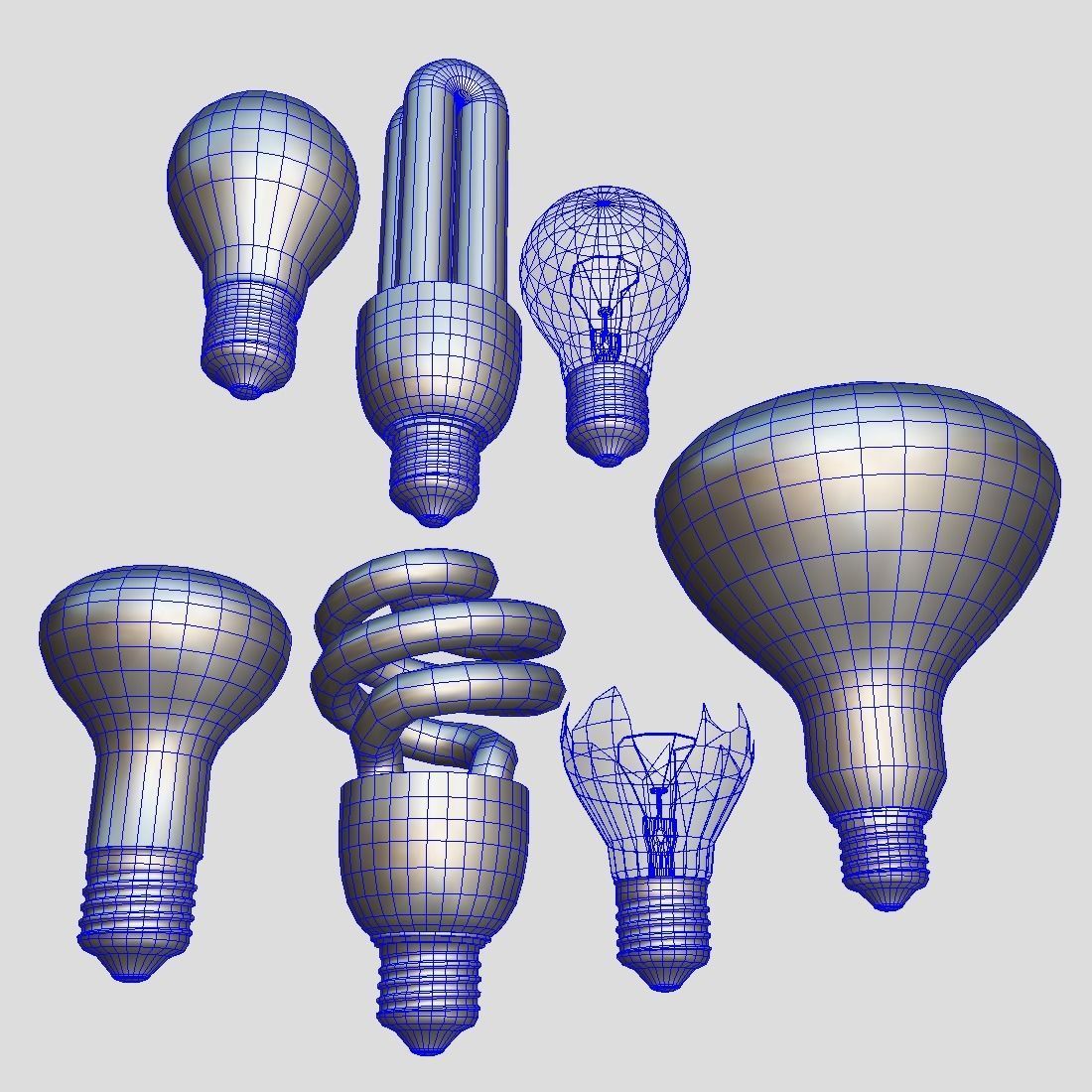 Light Bulb Pack Low-poly 3D model_12