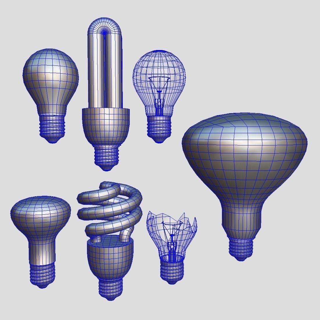Light Bulb Pack Low-poly 3D model_4