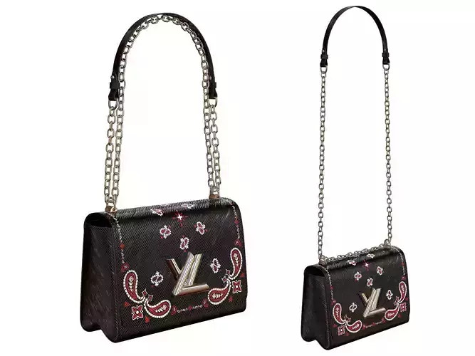 Louis Vuitton Bag Twist Printed Black Epi