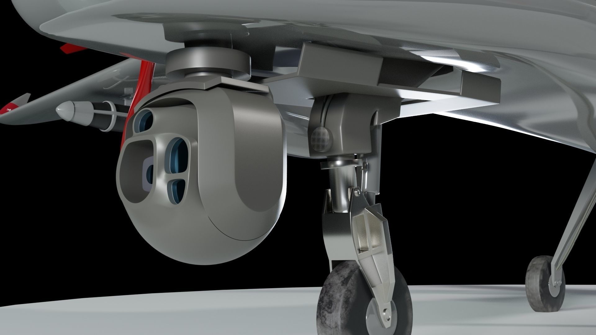 Akinci UAV Drone 3D model_11