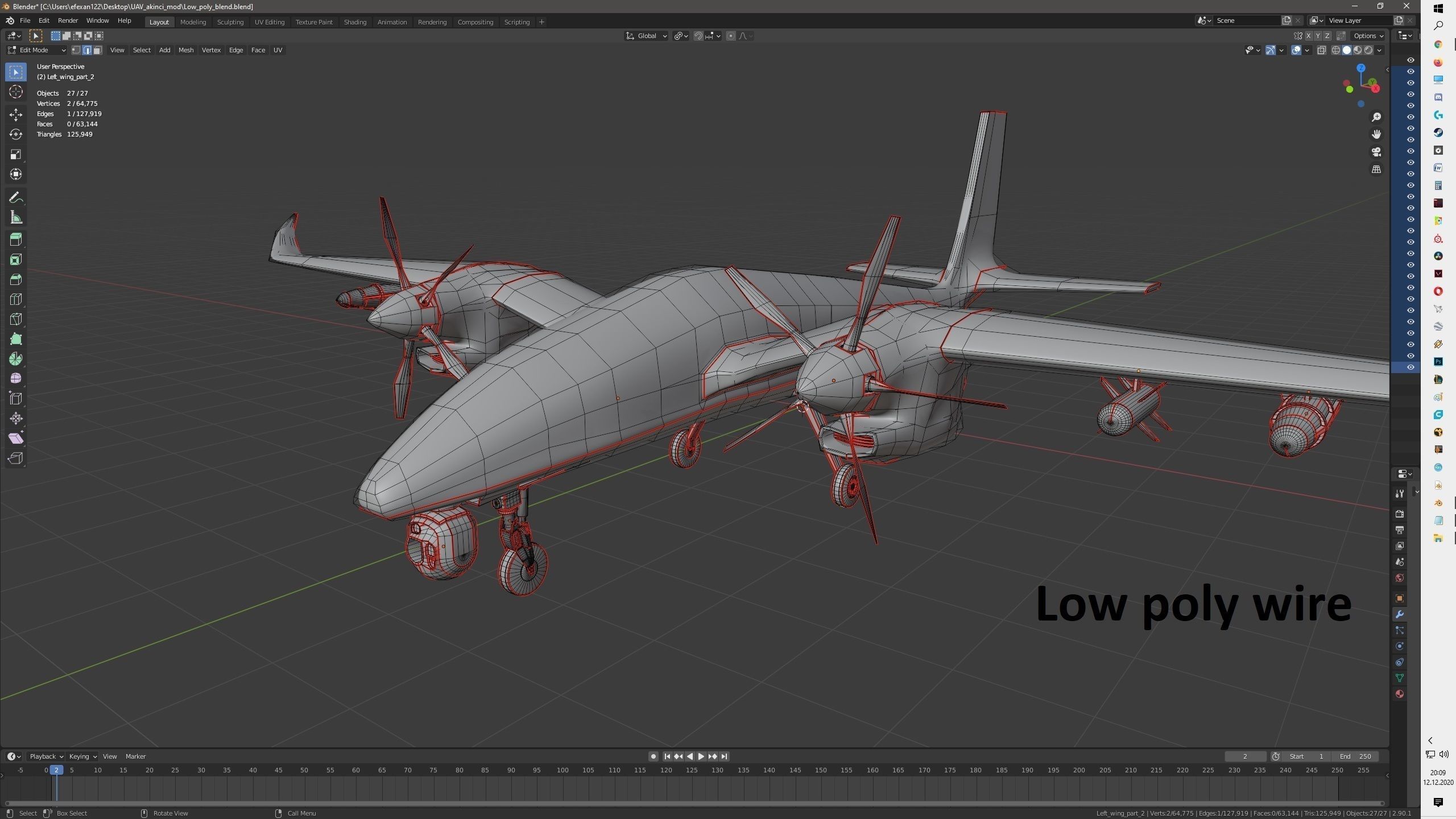 Akinci UAV Drone 3D model_15