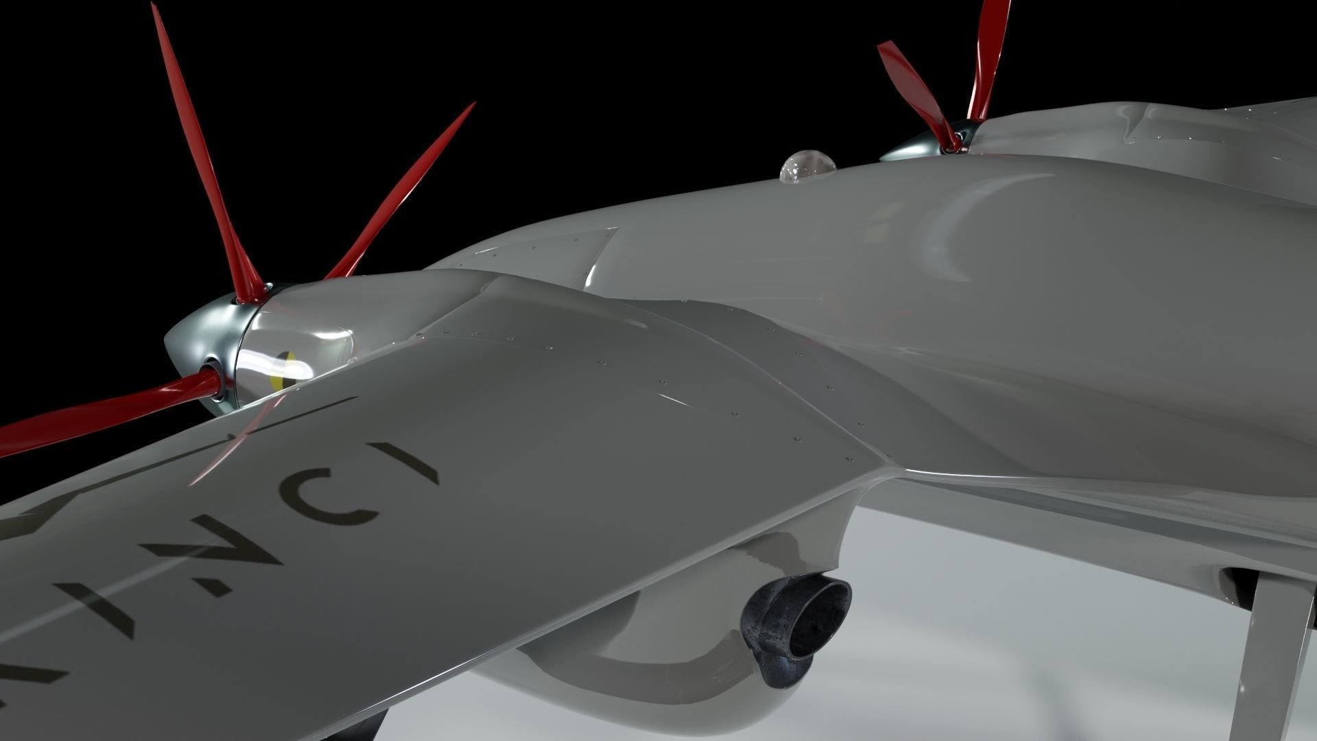 Akinci UAV Drone 3D model_8