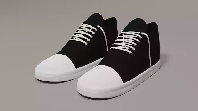 Shoes 3D Model pair of sneakers