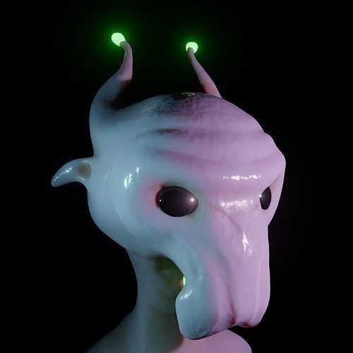 Alien Head Sculpt  Free 3D model