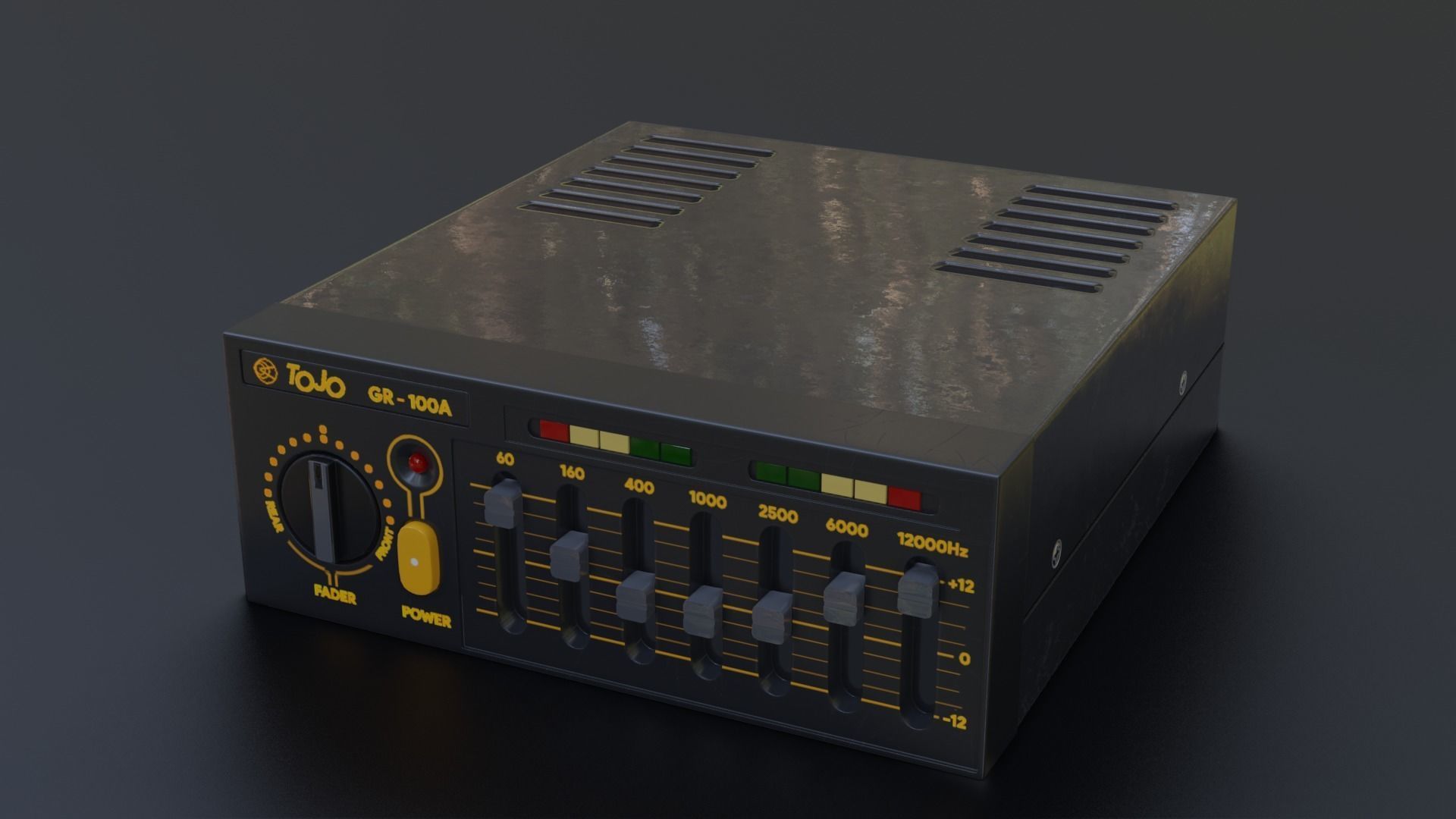 Tojo GR100A Equalizer Low-poly 3D model_2