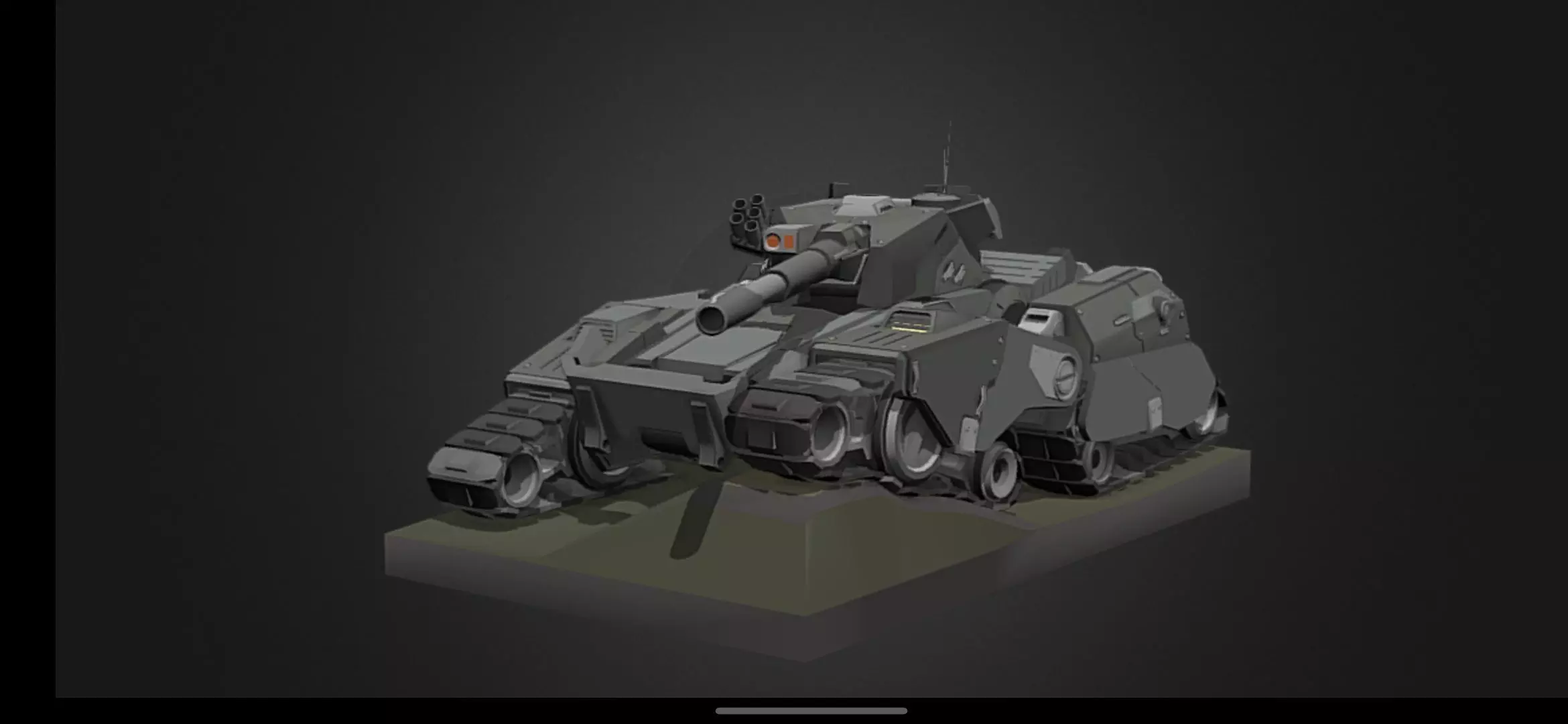 Modern tank  3D model_0